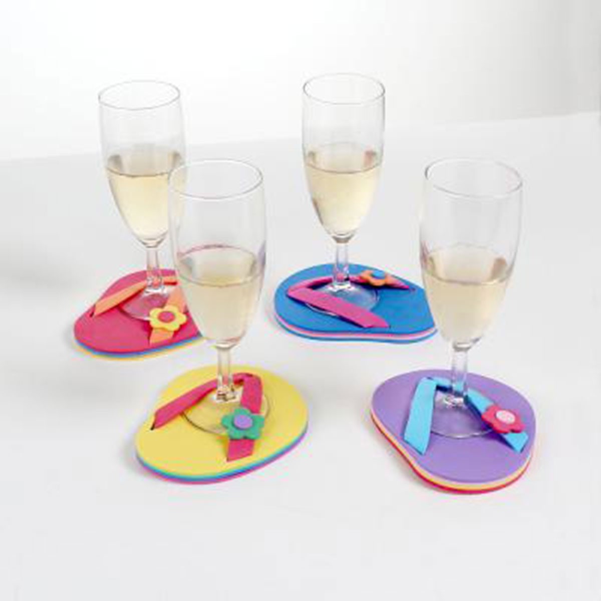 Dessous de verre décor tong - lot de 4 Astuceo - Mathon - 1