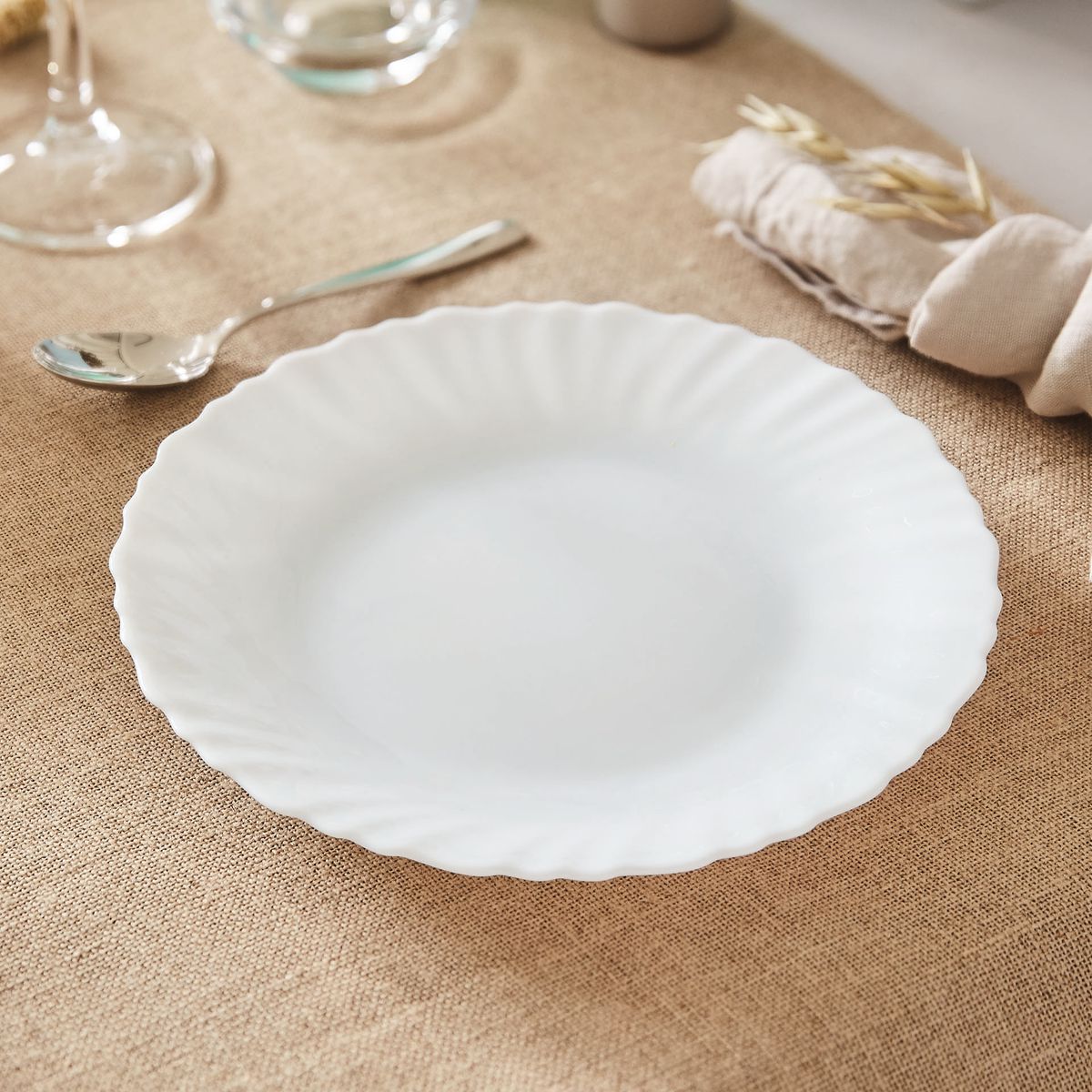 Assiette blanche 19 cm Feston Luminarc - Mathon - 4