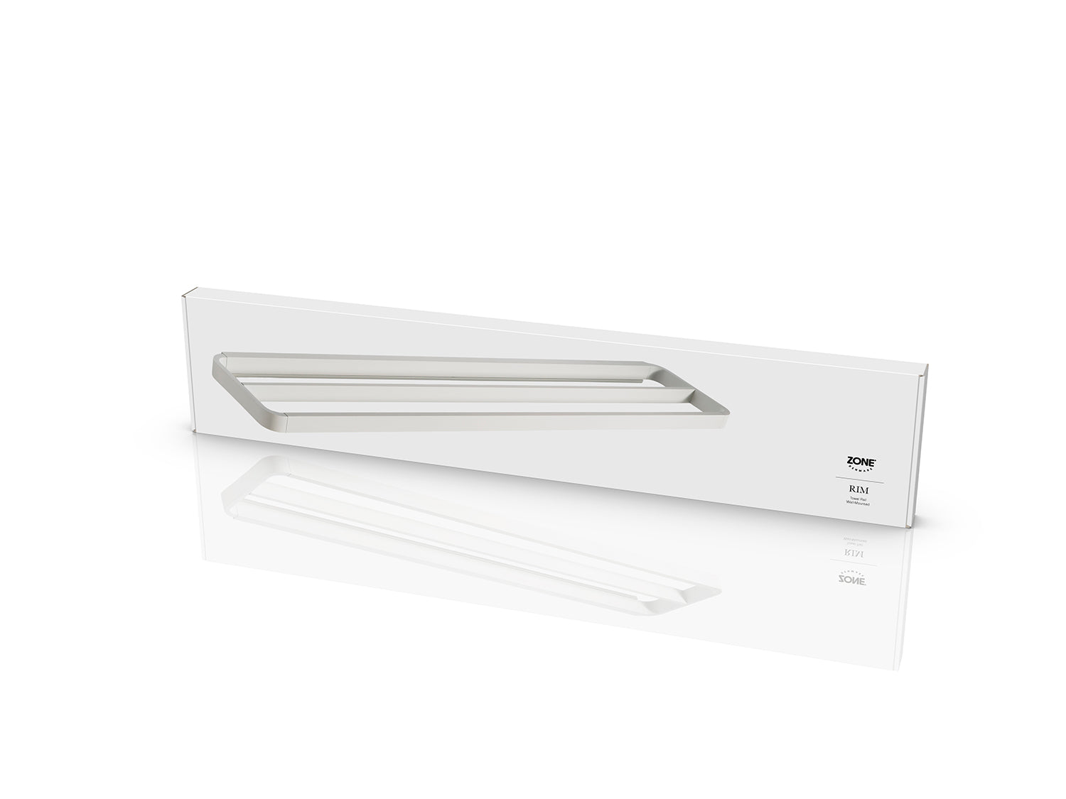 Porte-serviettes double RIM en aluminium Blanc Zone Denmark - Mathon - 2