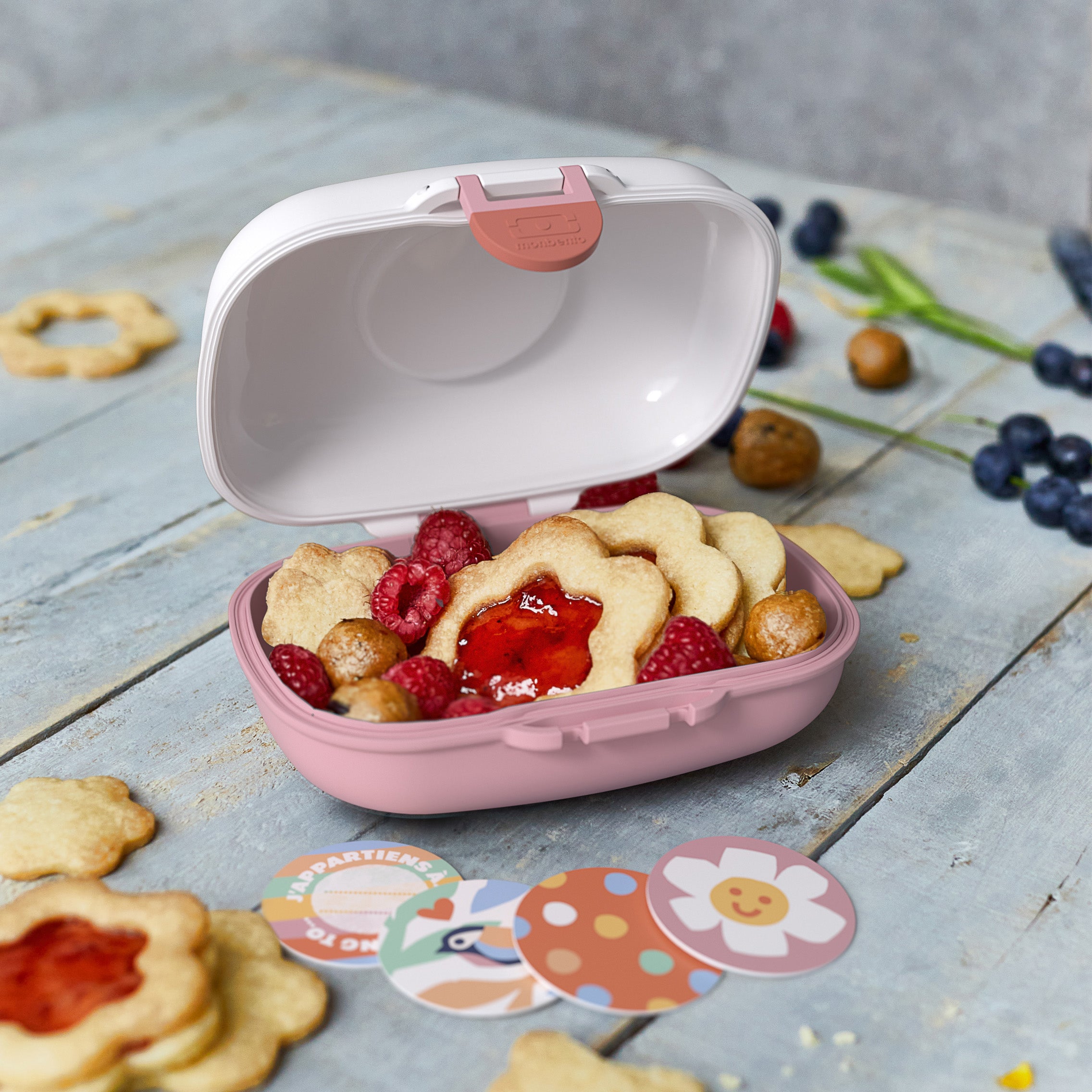 Boîte à goûter enfant Gram 600ml Rose Papercut Monbento - Mathon - 5
