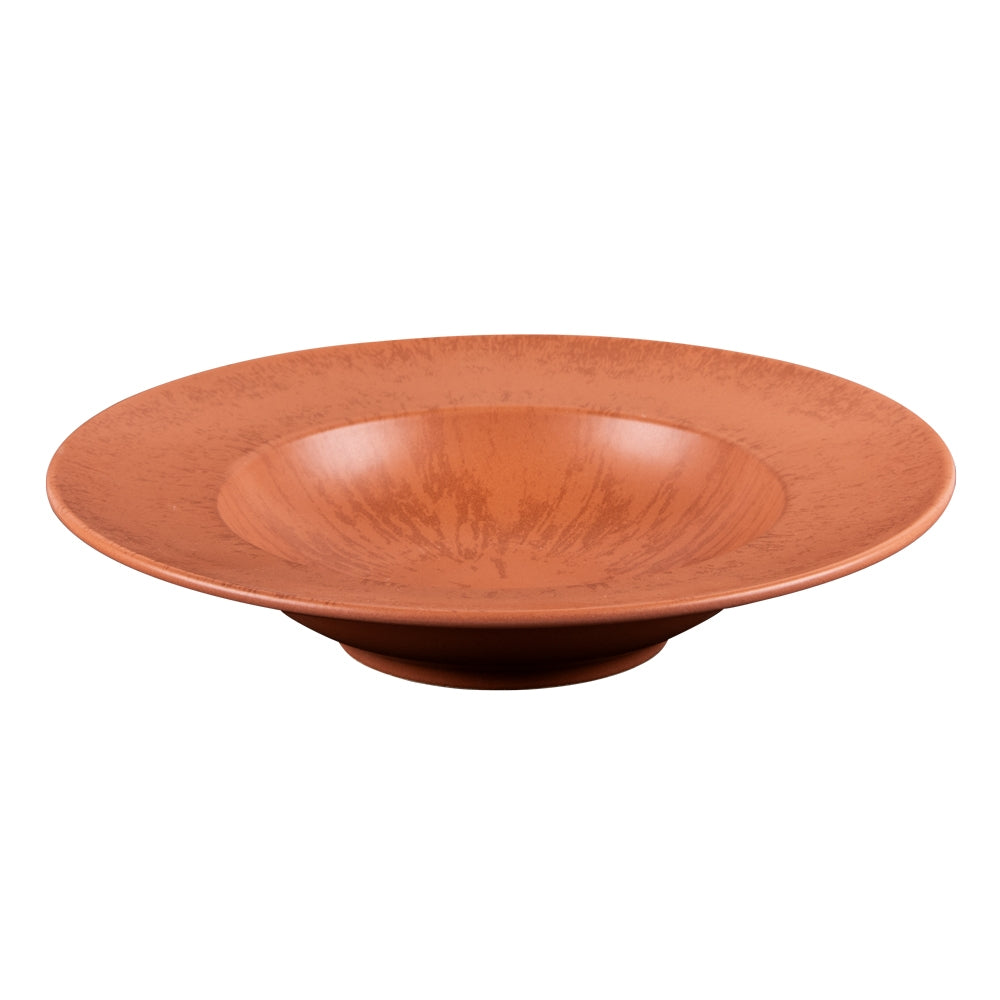 Assiette à pâtes Onyx 27 cm Terracotta (lot de 6) Table passion - Mathon - 1