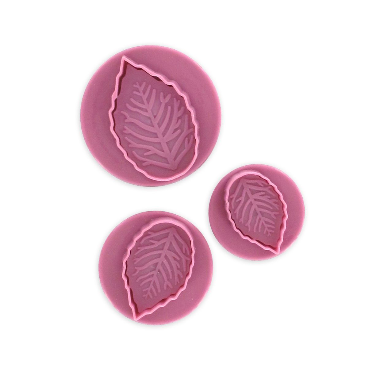 Lot de 3 emporte-pièces poussoir motif feuille Zenker Sweet Sensation Zenker - Mathon - 5