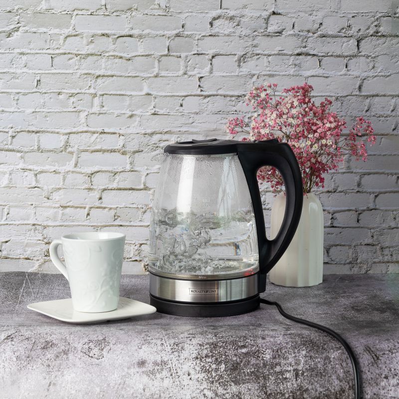 Bouilloire électrique 1,7L en verre Rouge Royalty Line RLGWK22008355-RED Royalty Line - Mathon - 6