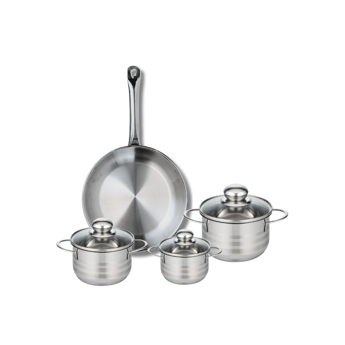 Ensemble de 1 Poêle de cuisson 28 cm et 3 faitouts 12, 14 et 16 cm  Profi Brillant Elo - Mathon - 1