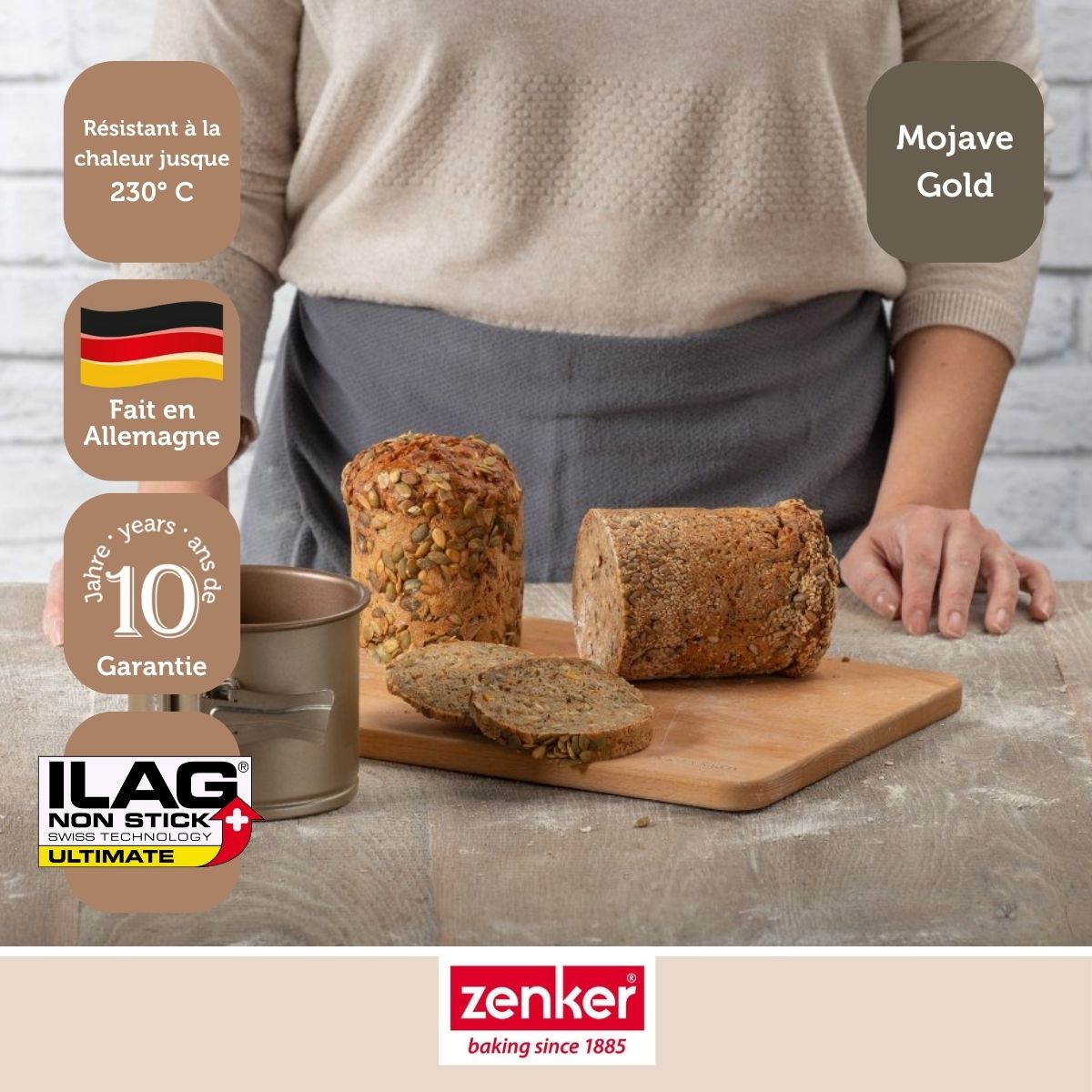 Petit moule à panettone 12 x 10 cm Zenker Mojave Gold Zenker - Mathon - 5
