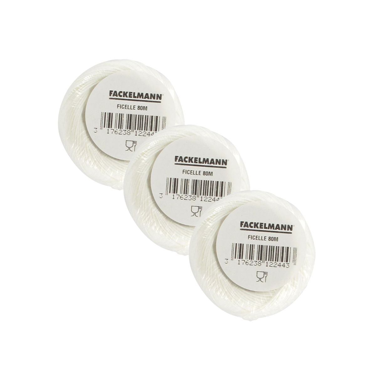 Lot de 3 pelotes de ficelle alimentaire 80 m Fackelmann Fackelmann - Mathon - 3