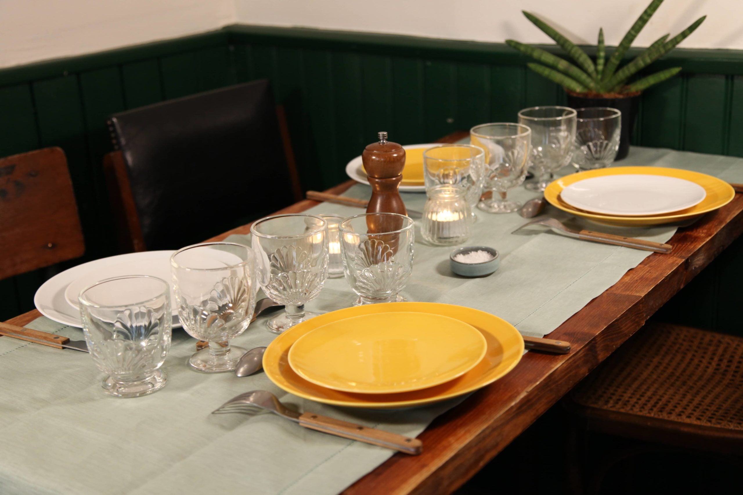 Assiette à dessert ronde jaune OGRE La Fabrique - Mathon - 5