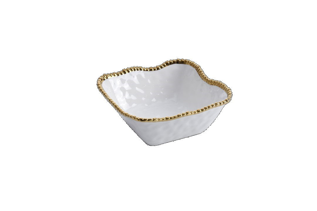 Set de 2 Bols à salade carrés M - 22,9x21,6x8,3cm - GOLDEN SALERNO Pampa Bay - Mathon