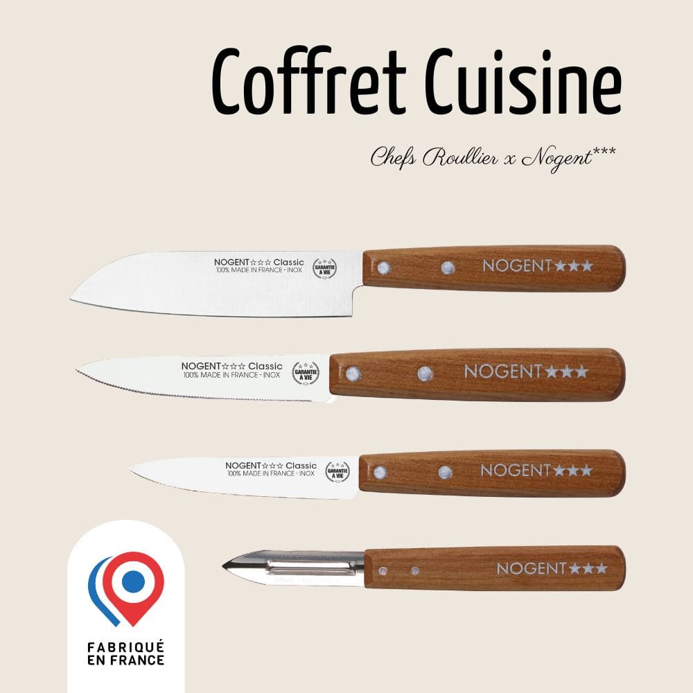 Coffret cuisine 4 couteaux cerisier des bois Nogent - Mathon - 2