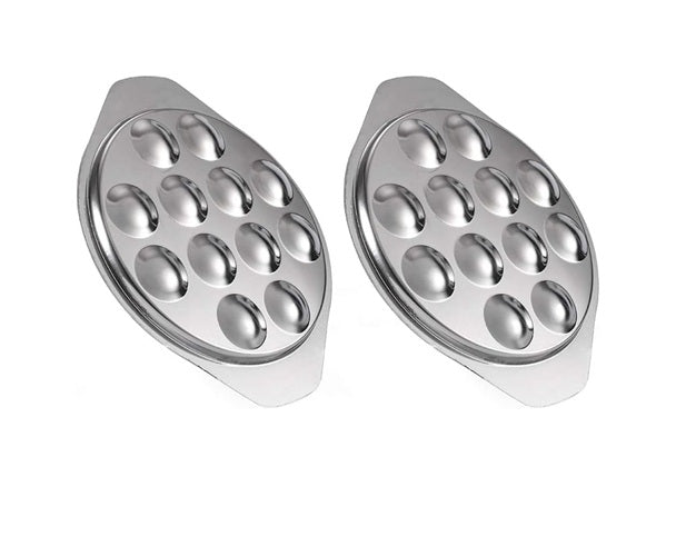 Assiette à escargots inox 12 trous anti-brûlure Vendos85 - Mathon