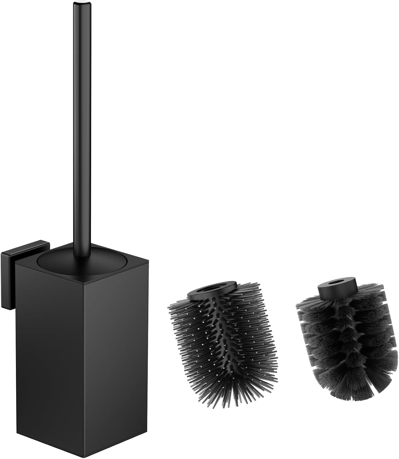 Brosse WC Carrée Noire avec Double Têtes Vendos85 - Mathon