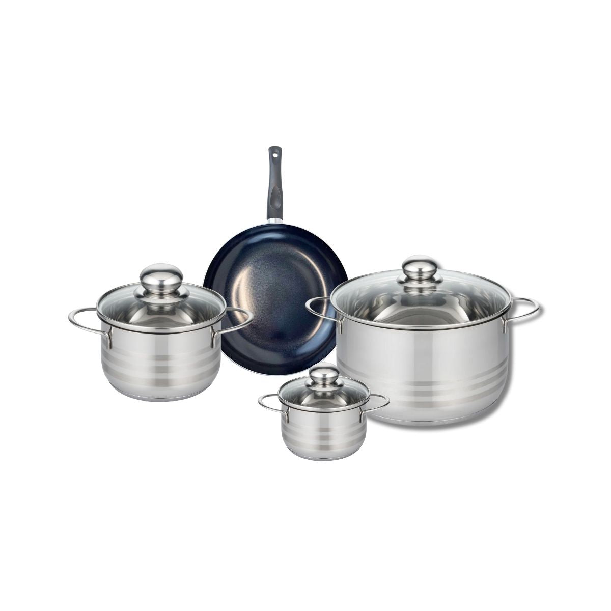 Ensemble de 1 Poêle de cuisson 20 cm et 3 faitouts 12, 16 et 24 cm  Prima Brillant Elo - Mathon - 1
