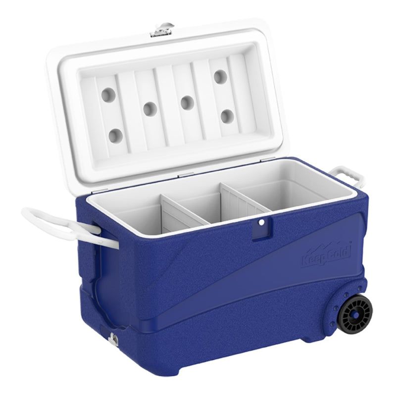 Glacière Deluxe Keep Cold Portable avec Roulettes Bleue 80L Duramax - Mathon - 2