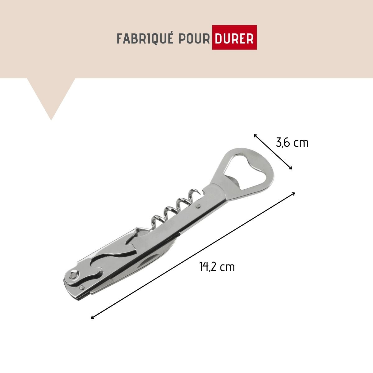 Tire-bouchon limonadier en acier  Boissons FM Professional - Mathon - 3