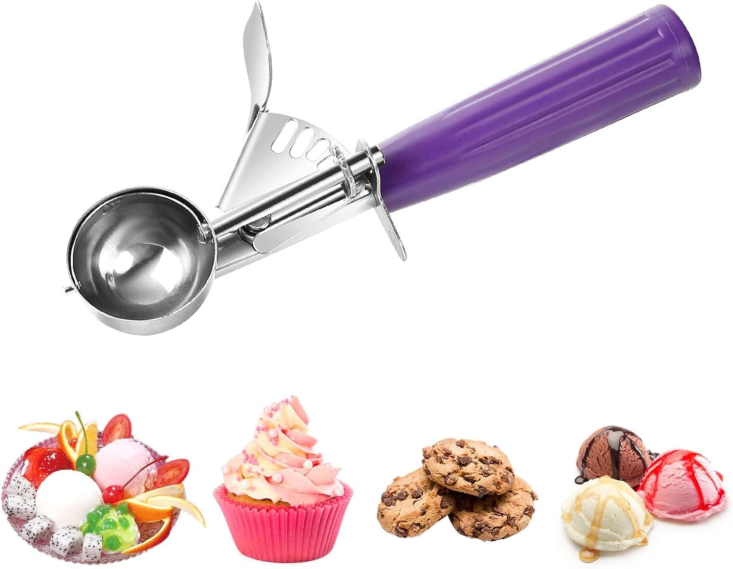 Cuillère à glace 40 mm en acier inoxydable avec gâchette Vendos85 - Mathon