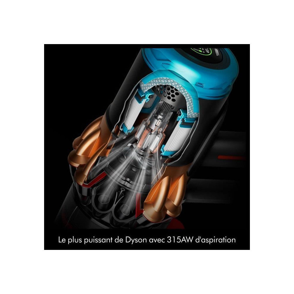 V16 Piston Animal - Aspirateur Balai Sans Fil - Puissance 315 Airwatts - Filtration Hepa - Brosse Adaptative Auto-démelan Dyson - Mathon - 5