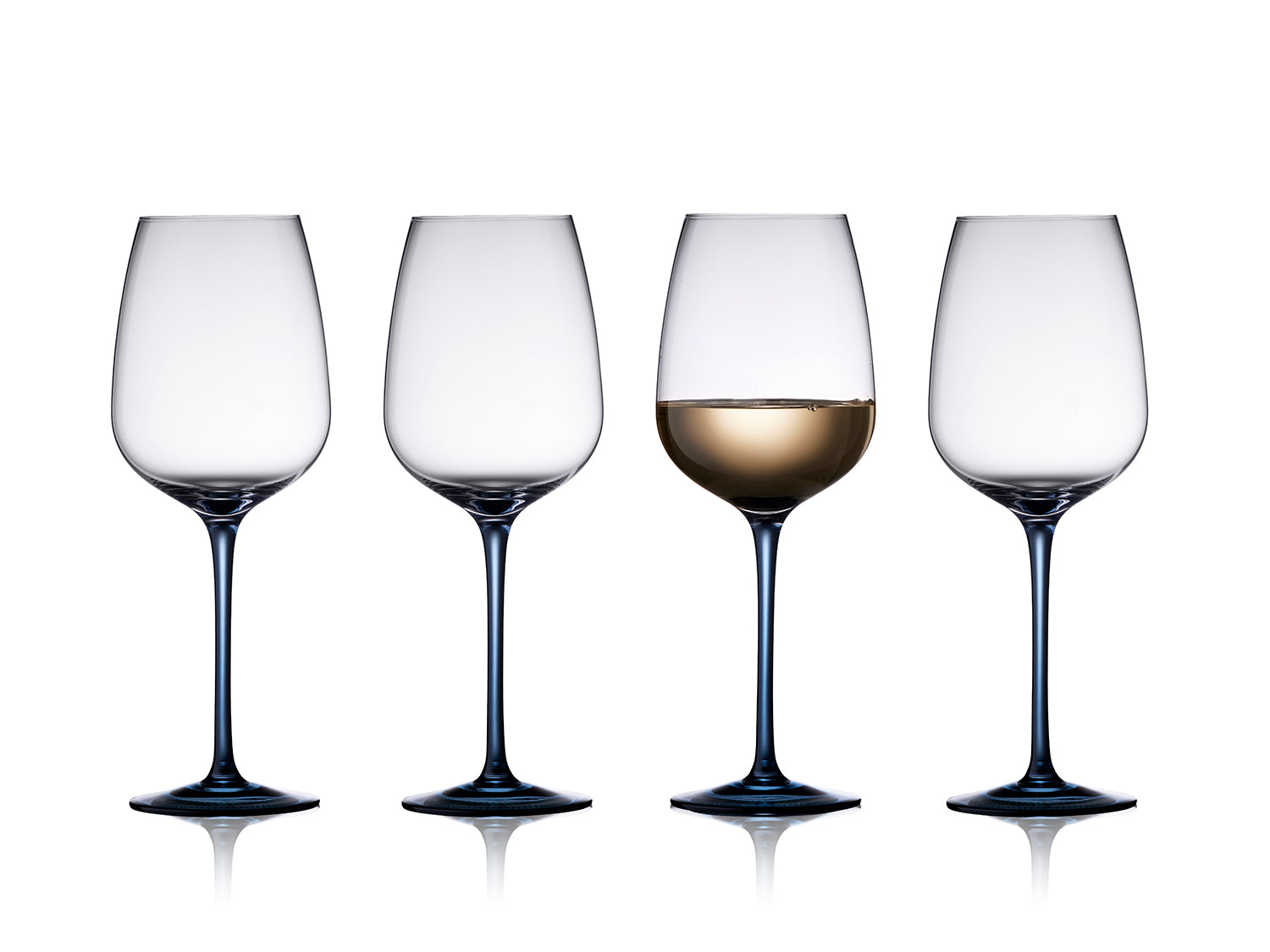 Set de 4 verres à vin VIENNA Bleu Lyngby Glas - Mathon - 1