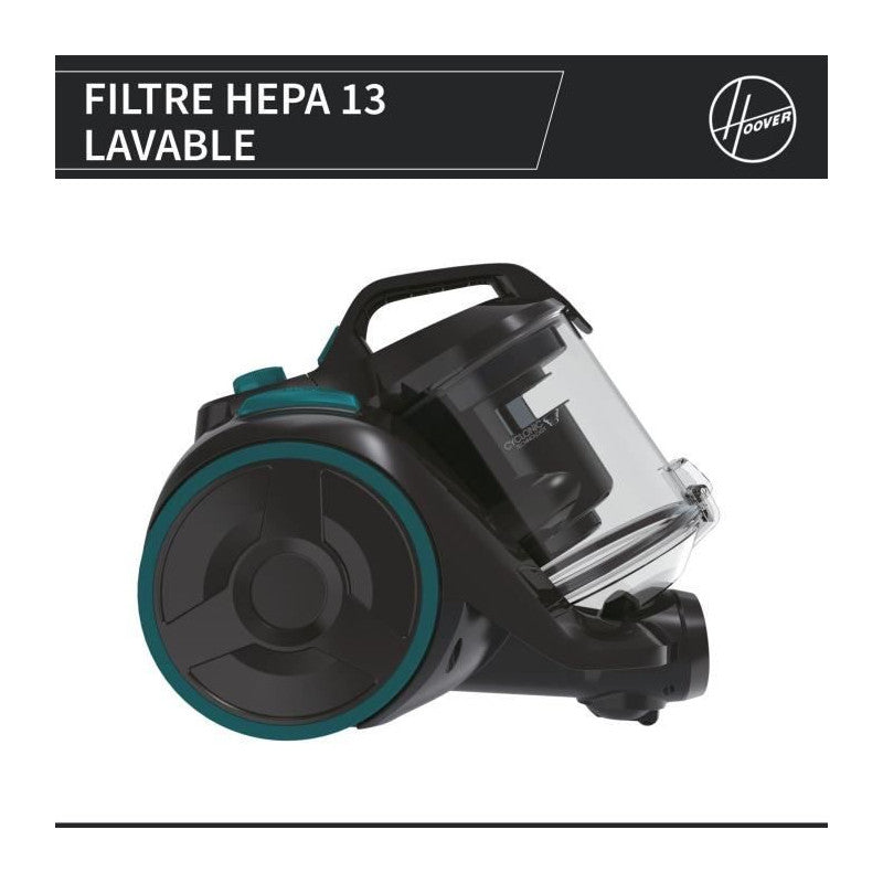 Aspirateur Traineau Sans Sac -   Caf34hm - 800 W - Cassette 2,5 L - 79 Dba - Filtre Hepa 13 Lavable Candy - Mathon - 3