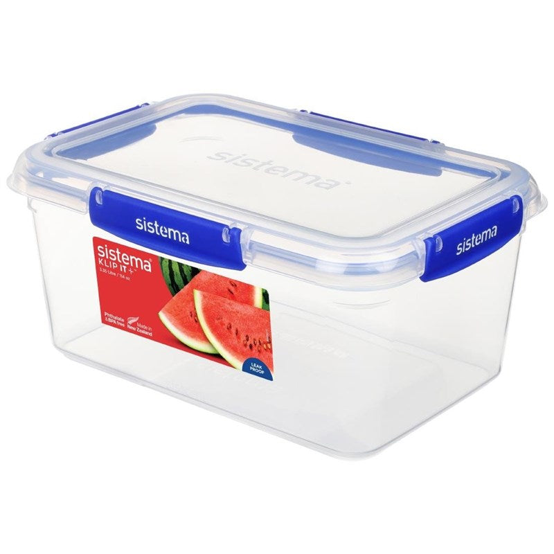 Boîte Alimentaire Rectangulaire  Klip IT Plus 3,35 Litres - Sistema - Mathon