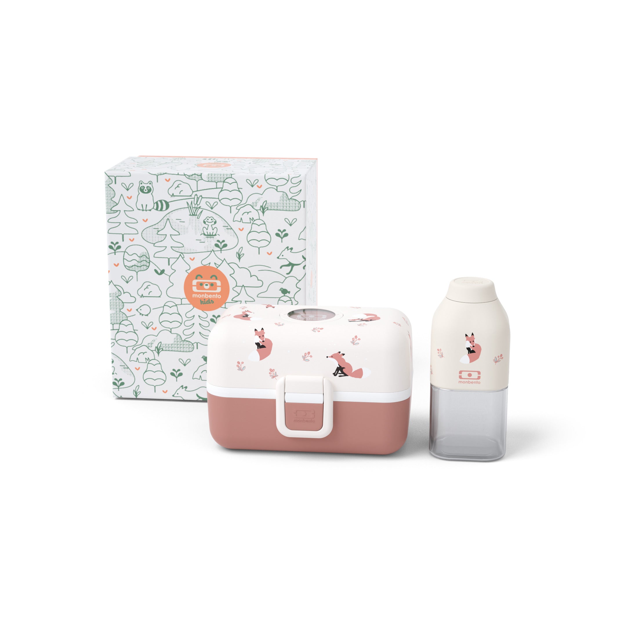 Coffret cadeau enfants lunch box compartimentée Tresor cannelle Fox 800ml Monbento - Mathon - 2