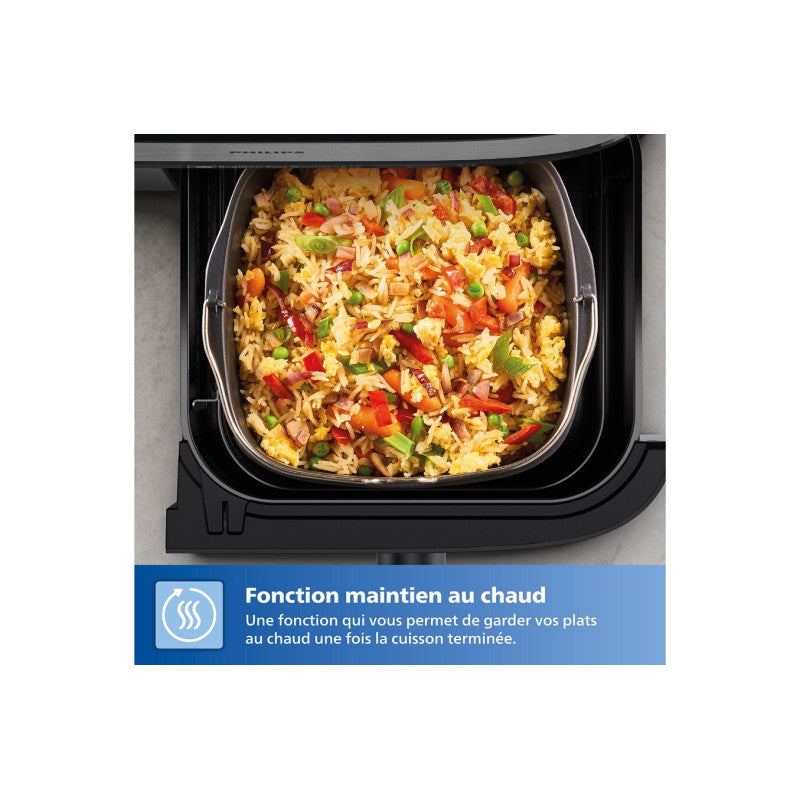 Friteuse Sans Huile   Airfryer Na555 00 Série 5000 Double Panier 9l Philips - Mathon - 3