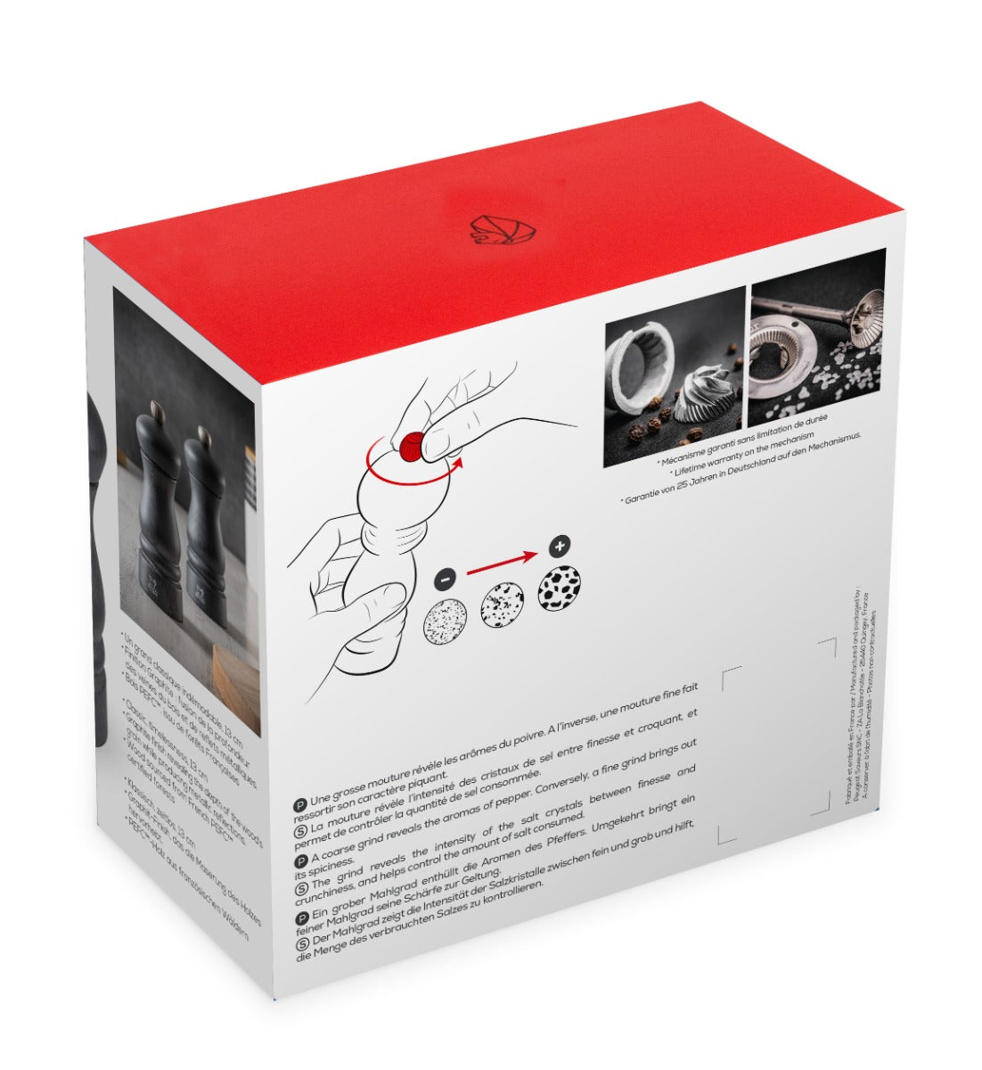 Clermont Duo de moulins à poivre et à sel graphite 13 cm Clermont Peugeot - Mathon - 5