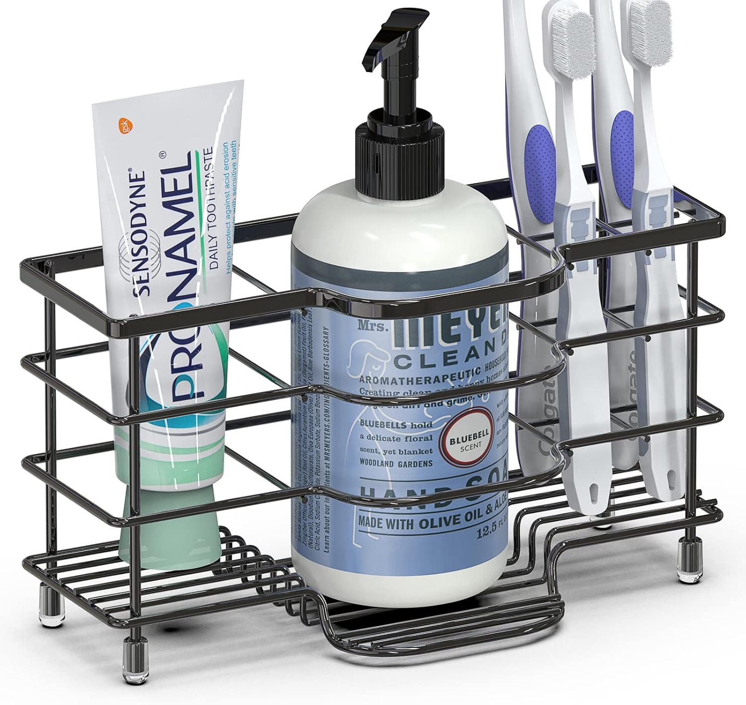 Porte-Brosse à Dents ventilé en Acier Inoxydable pour Salle de Bain noir Vendos85 - Mathon