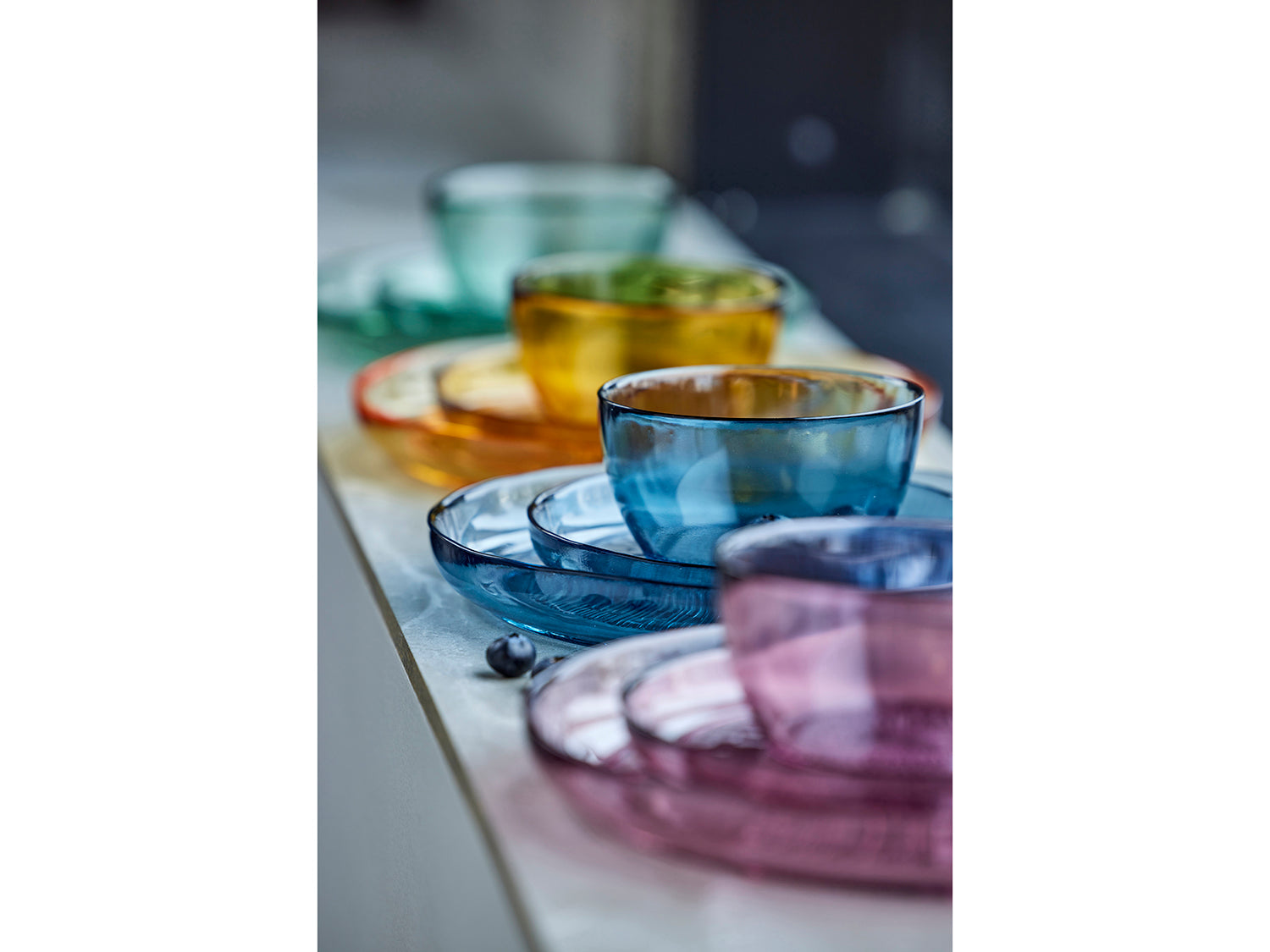 Bol KUSINTHA 12cm verre coloré Bleu Bitz - Mathon - 2