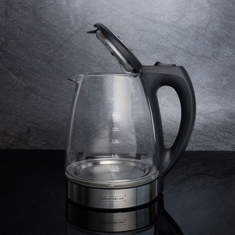 Bouilloire électrique 1,7L en verre Rouge Royalty Line RLGWK22008355-RED Royalty Line - Mathon - 4