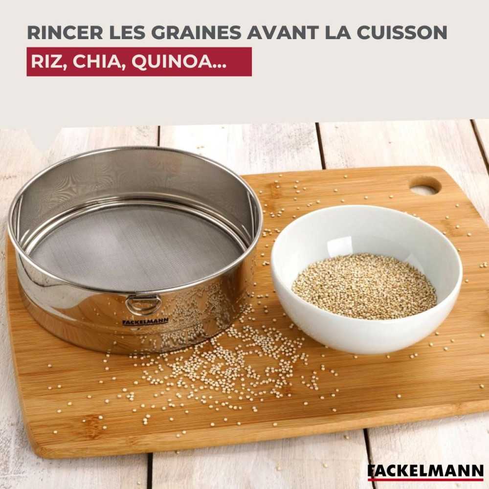 Ensemble de 2 Tamis de cuisine inox extra fin 18 cm de diamètre  Basic Fackelmann - Mathon - 4