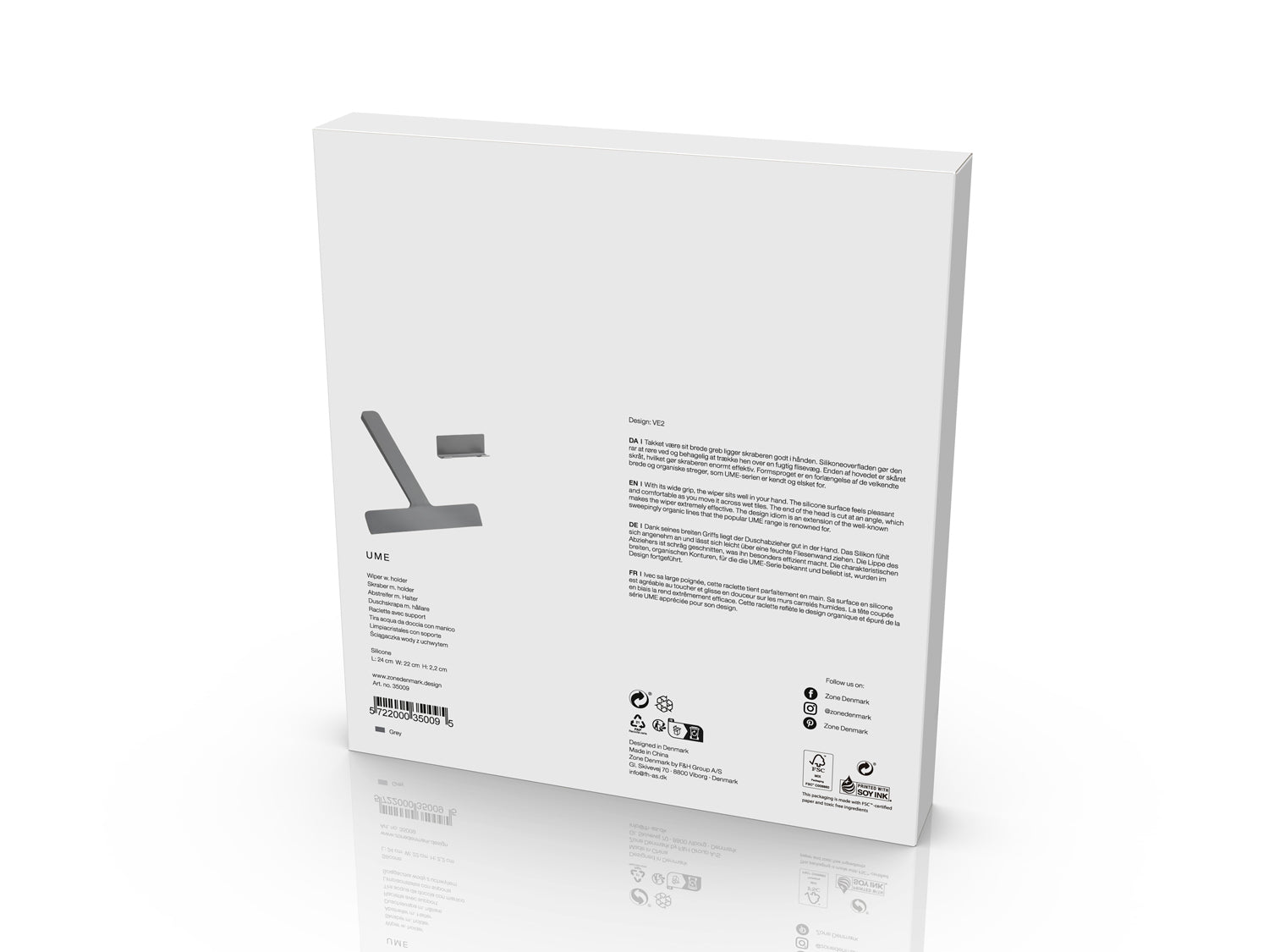 Raclette-vitre Ume en Silicone Gris Zone Denmark - Mathon - 3