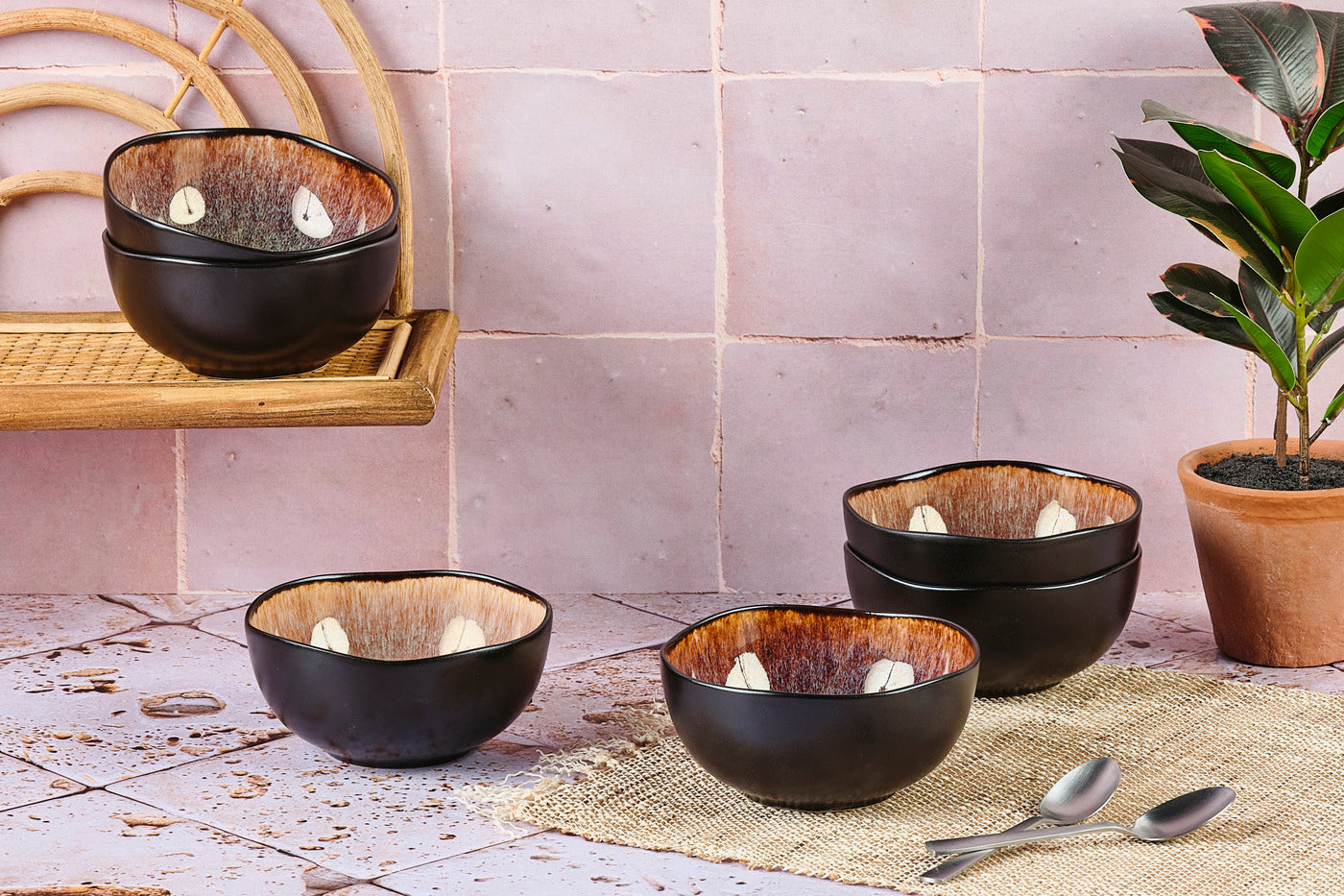 Bol IRIS Ø12cm - 6 pièces - Marron sauvage Björn - Mathon - 2