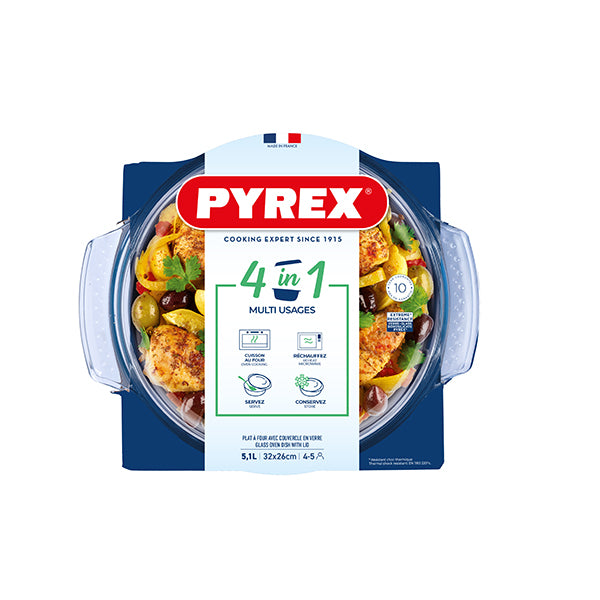 Pyrex - Plats à four, panier vapeur et cocotte en verre -  