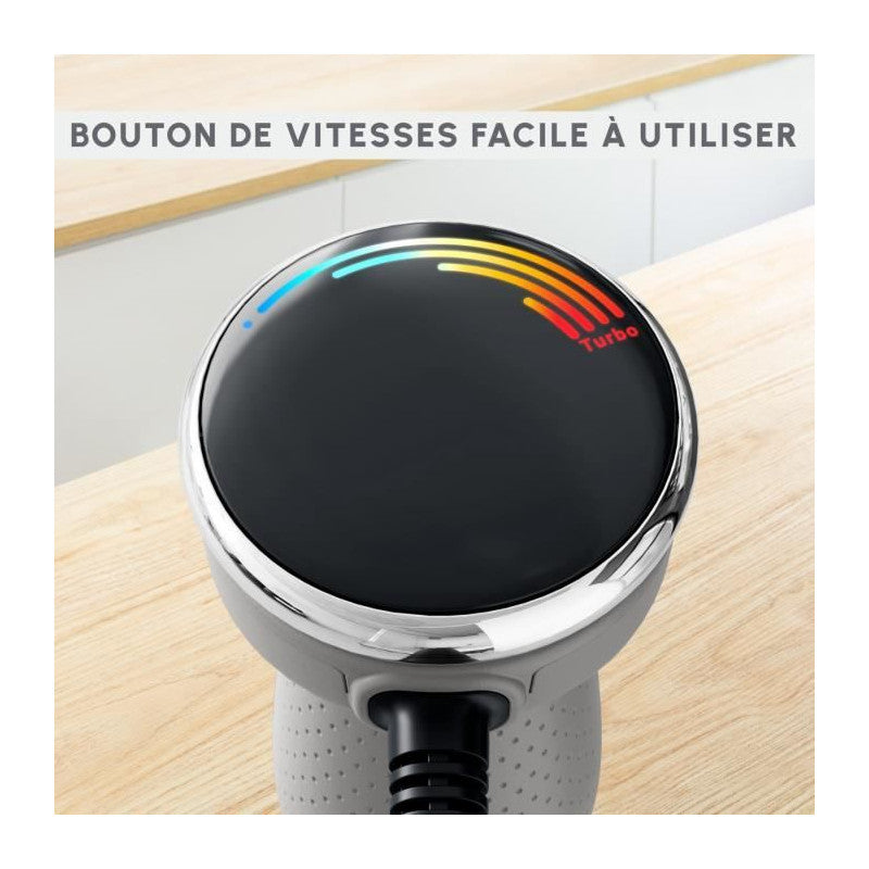 Pied Mixeur Quickchef +, Mixeur Plongeant, 1000 W, 20 Vitesses, 2 Accessoires Dd67eb10 Moulinex - Mathon - 5