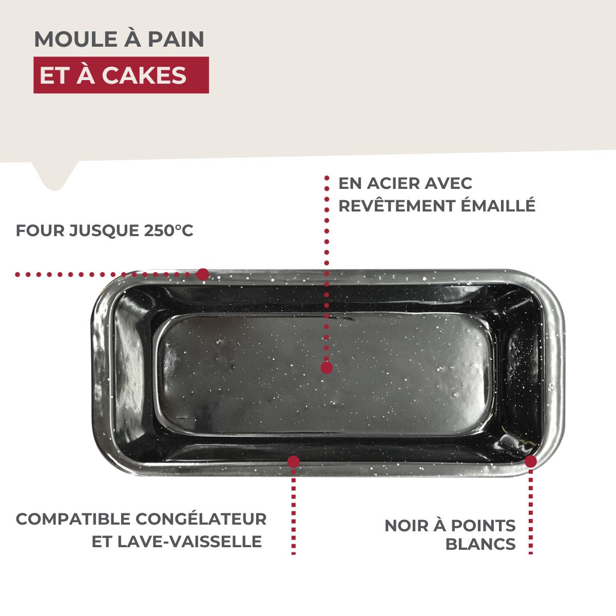 Moule à pain et à cake émaillé 29 cm Fackelmann - Mathon - 6