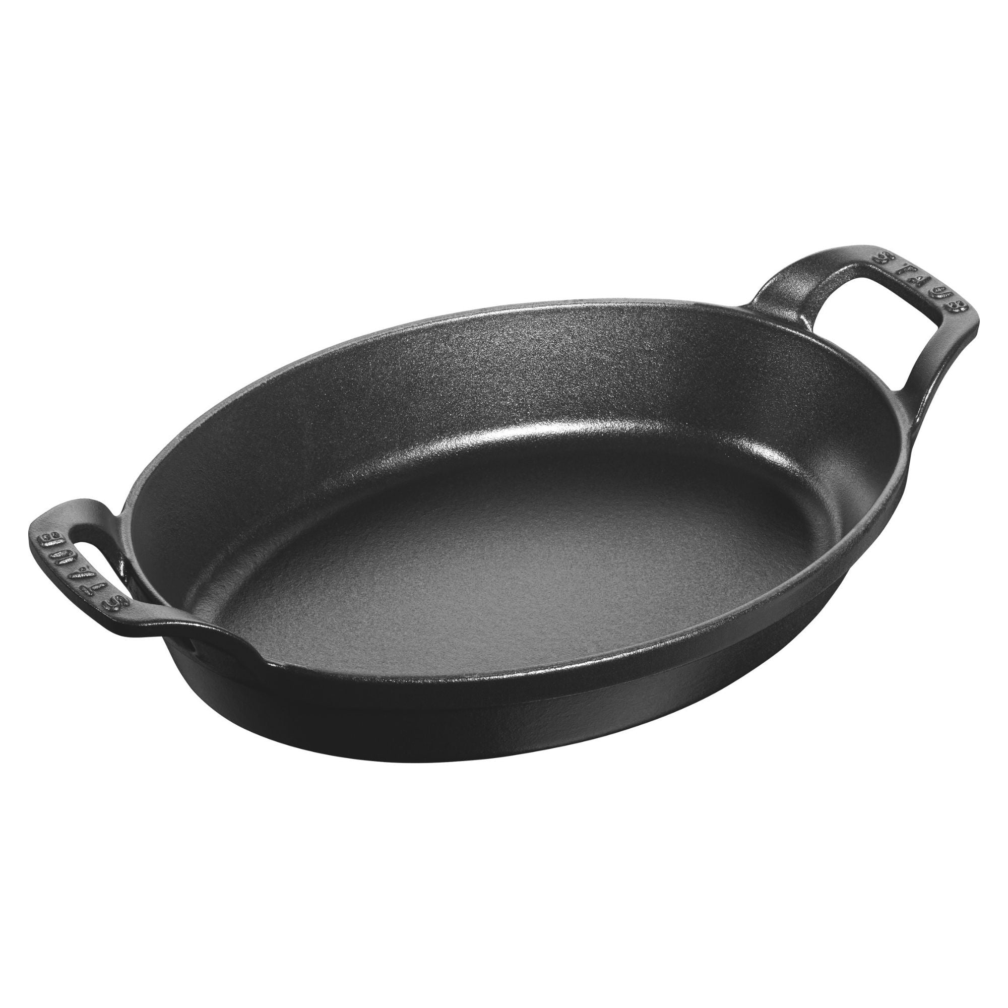 Plat à gratin, Assiette chaude, 24 cm, Noir mat Staub - Mathon