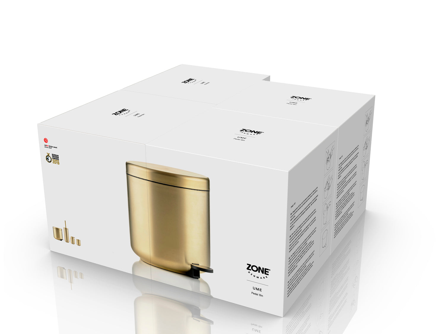 Poubelle à pédale Ume en SS304 Laiton finish Laiton Zone Denmark - Mathon - 5