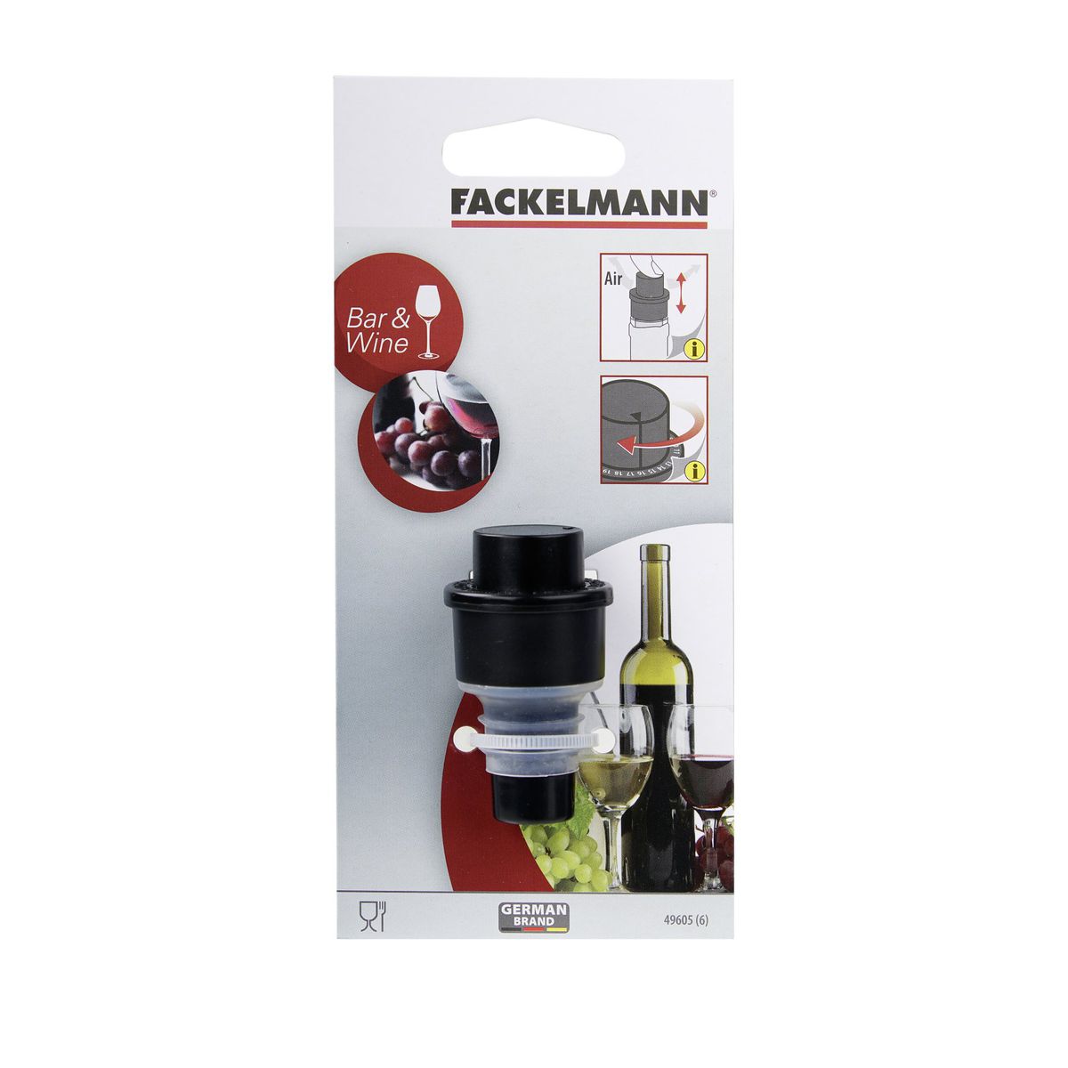Bouchon de bouteille avec pompe vide air  Bar Concept Fackelmann - Mathon - 4