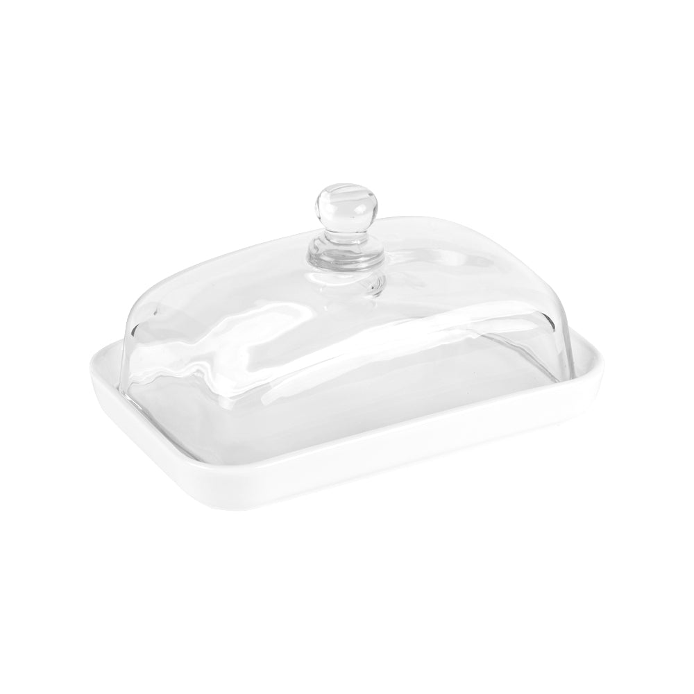 Beurrier en porcelaine 18x12 cm Table passion - Mathon - 1