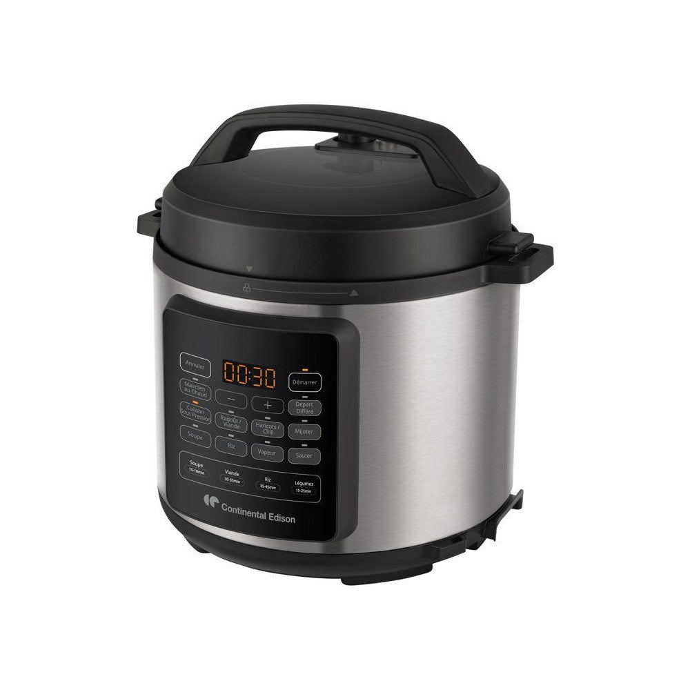 Multicuiseur Autocuisuer Sous Pression - Continental Edison - Cemcsp10006l - 6 L - 1000 W - Noir Et Inox Continental Edison - Mathon - 2