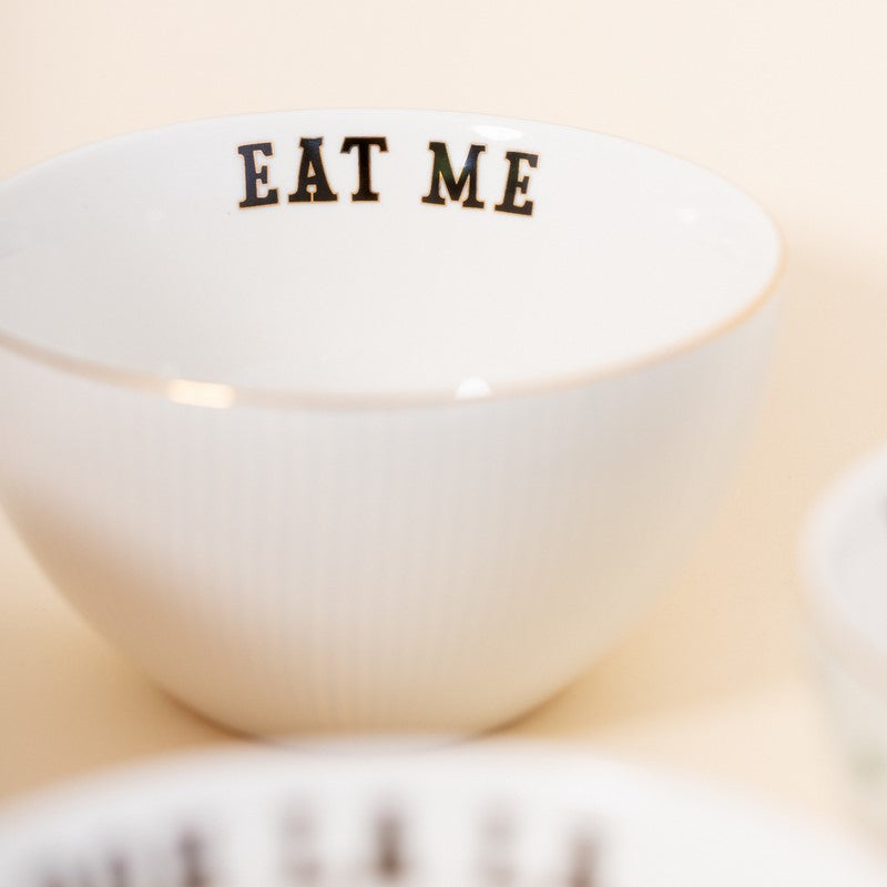 Coffret de 4 bols à céréales 15cm - Slogan Yvonne Ellen - Mathon - 4