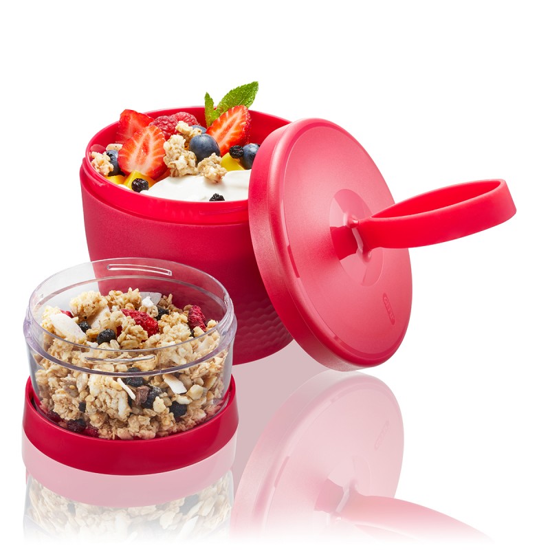 Snack Box FOODIE, 570 ml et 185 ml, rouge framboise Gefu - Mathon - 4