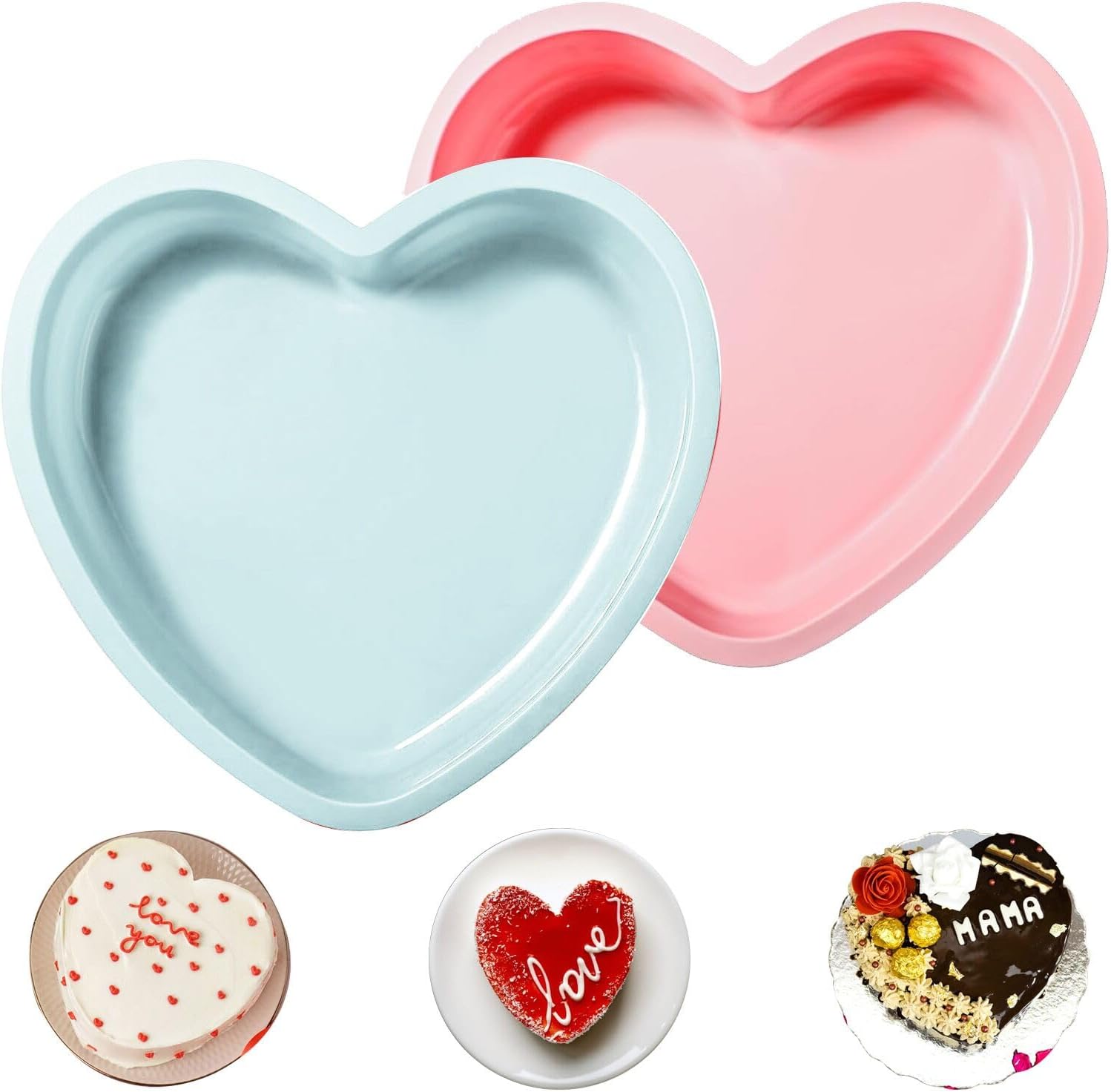 2 Moule à Gâteau Cœur pour Cheesecake Vendos85 - Mathon