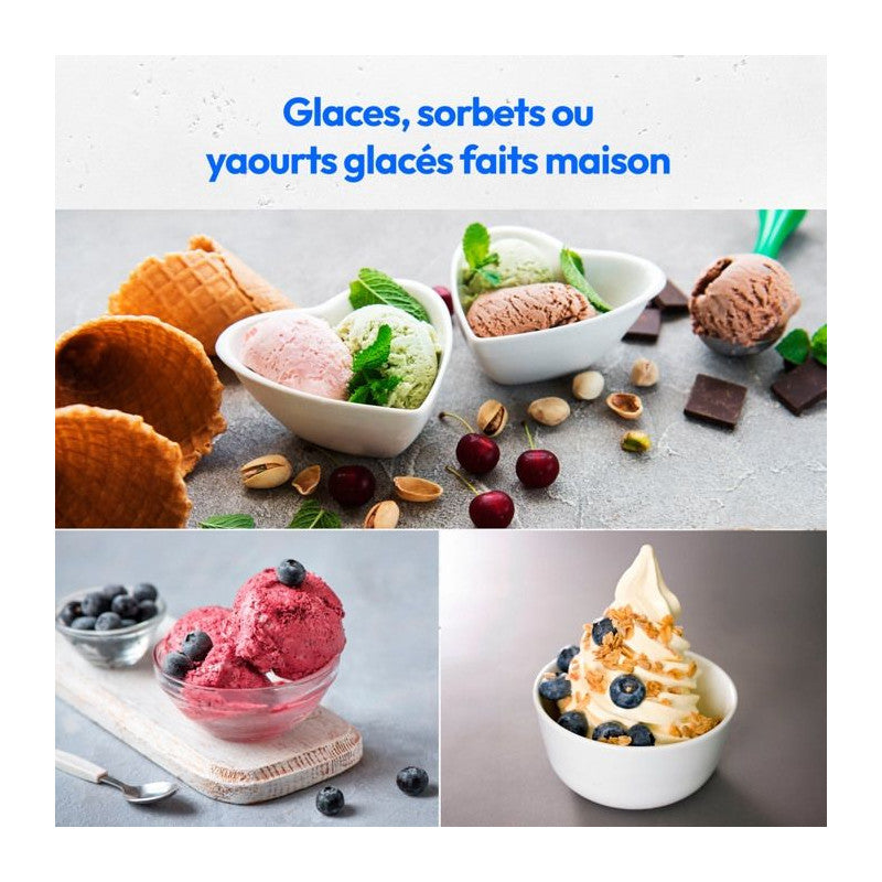 Medion Machine A Glace Avec Compresseur (convient Pour La Préparation De Cremes Glacées, Yaourts Glacés & Sorbets, 1 Litre, 1 Medion - Mathon - 3