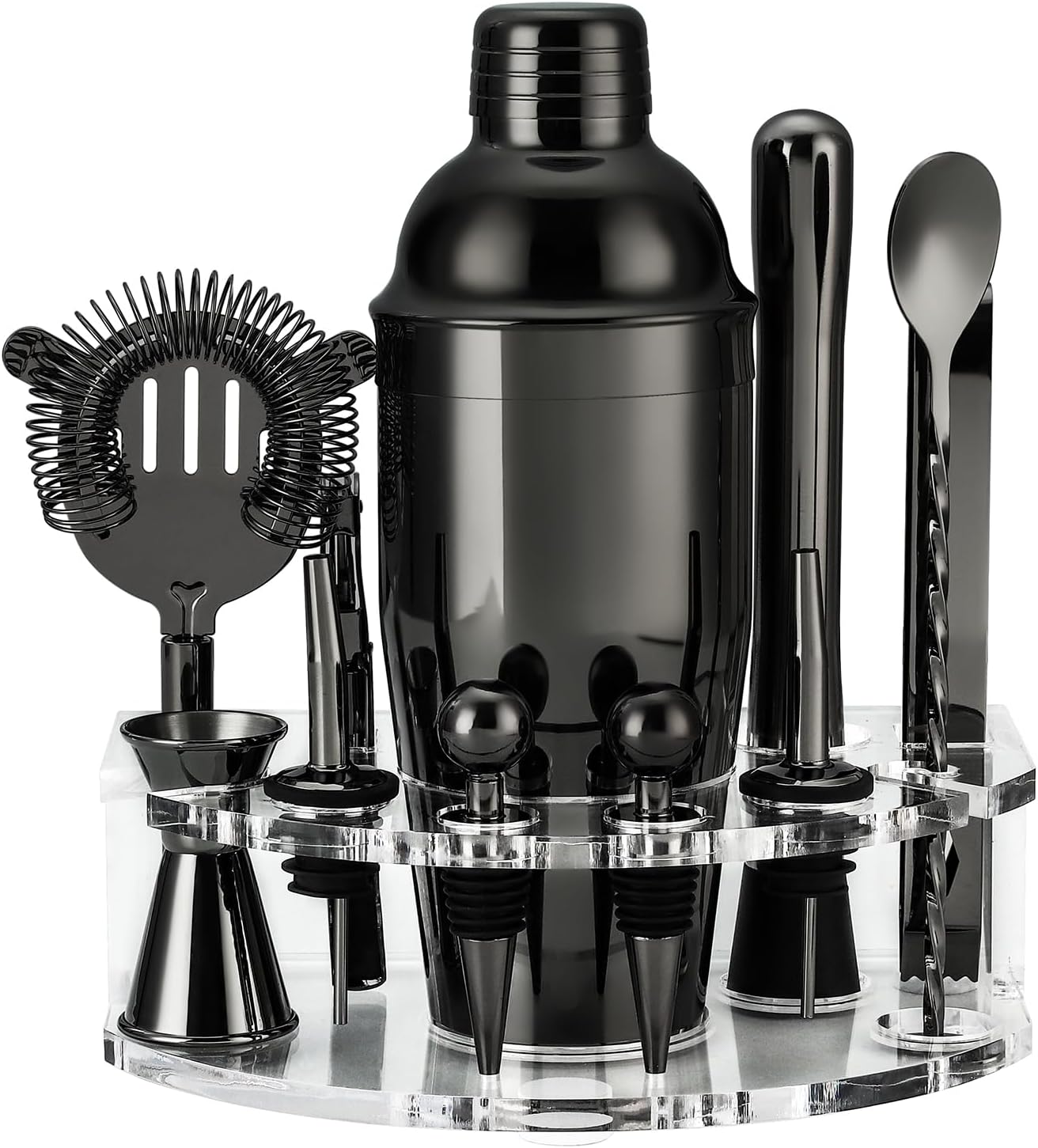 Kit Cocktail 12 Pièces avec Support Noir Vendos85 - Mathon