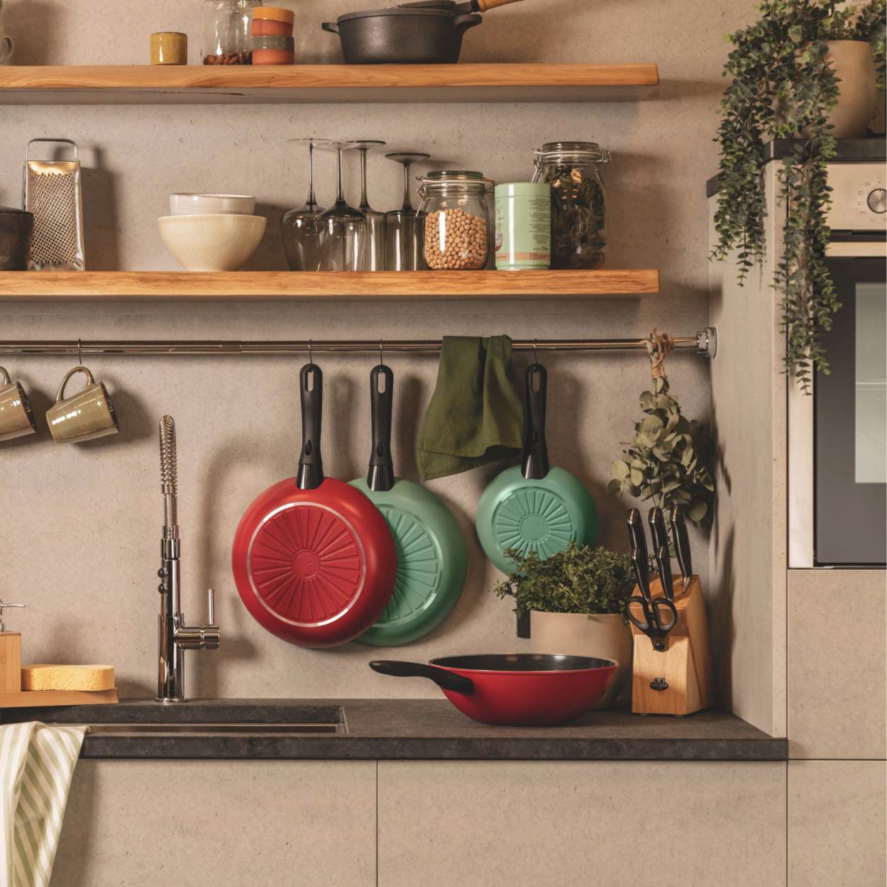 Poêle 28 cm Caprera, Vert sauge Ballarini - Mathon - 6