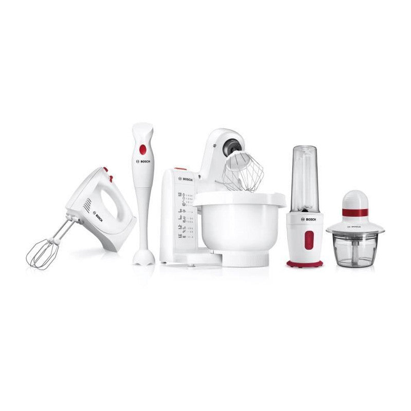 Batteur -   - Mfqp1000 - 300 W - 2 Vitesses + Turbo - 2 Fouets Inox Bosch - Mathon - 5