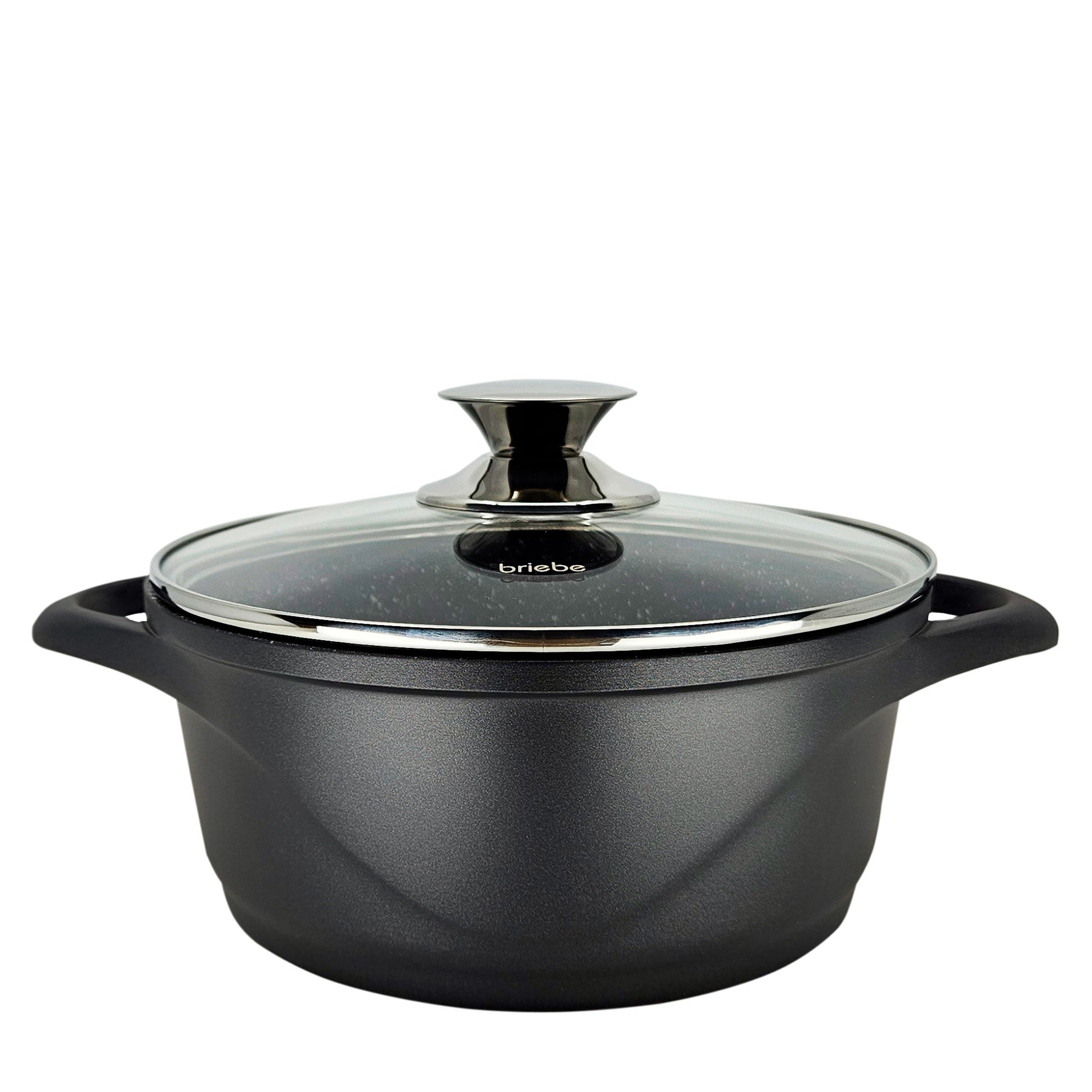 Batterie de Cuisine Induction 10 Pièces Aluminium Fonte 3 Casseroles 2 Poêles  Noir MGK1819 - Mathon - 10
