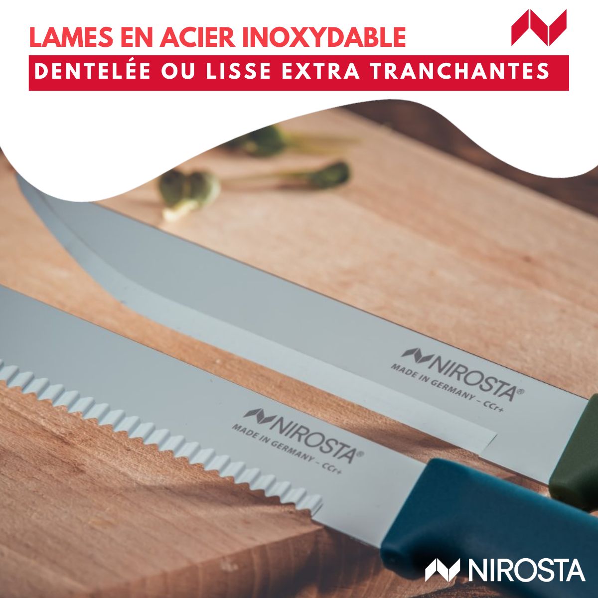 Set de 2 couteaux d’office et à petit déjeuner 22,5 cm  Elemental Nirosta - Mathon - 5