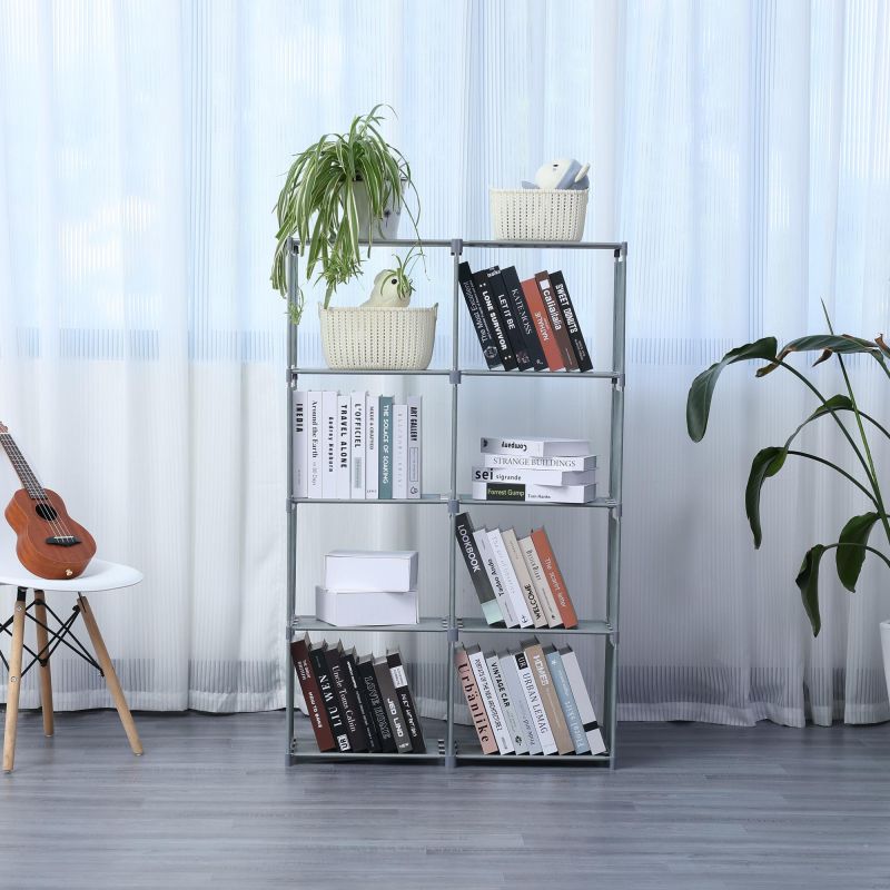 Etagère de rangement à 8 niveaux Gris Herzberg HG03343-GRY Herzberg - Mathon - 4